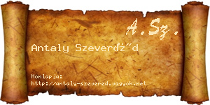 Antaly Szeveréd névjegykártya